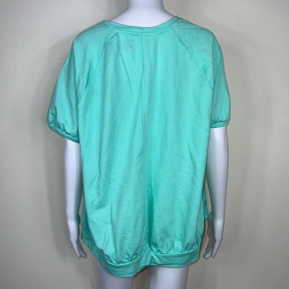 Lane Bryant Livi Activewear Poof Short Sleeve Banded Bottom Slub Shirt (18/20) - Picture 5 of 10